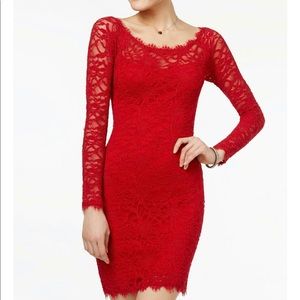 ❤️Jump apparel red lace fitted dress size small